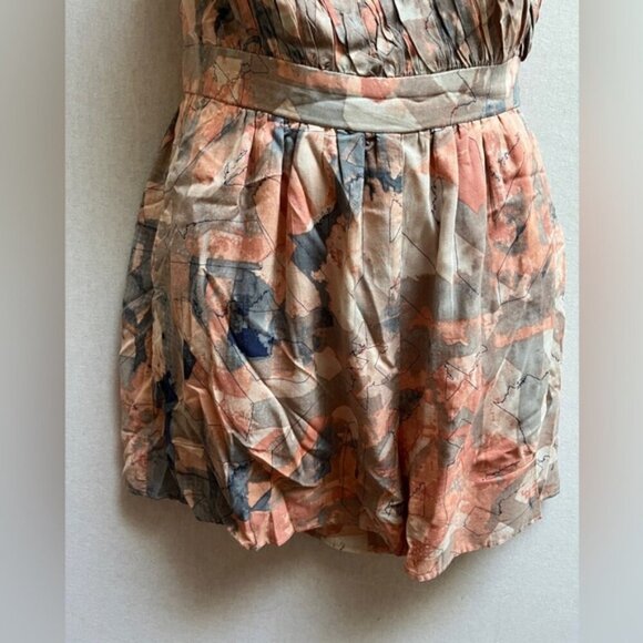 BCBGeneration one shoulder floral pastel romper size 4 - Picture 2 of 11